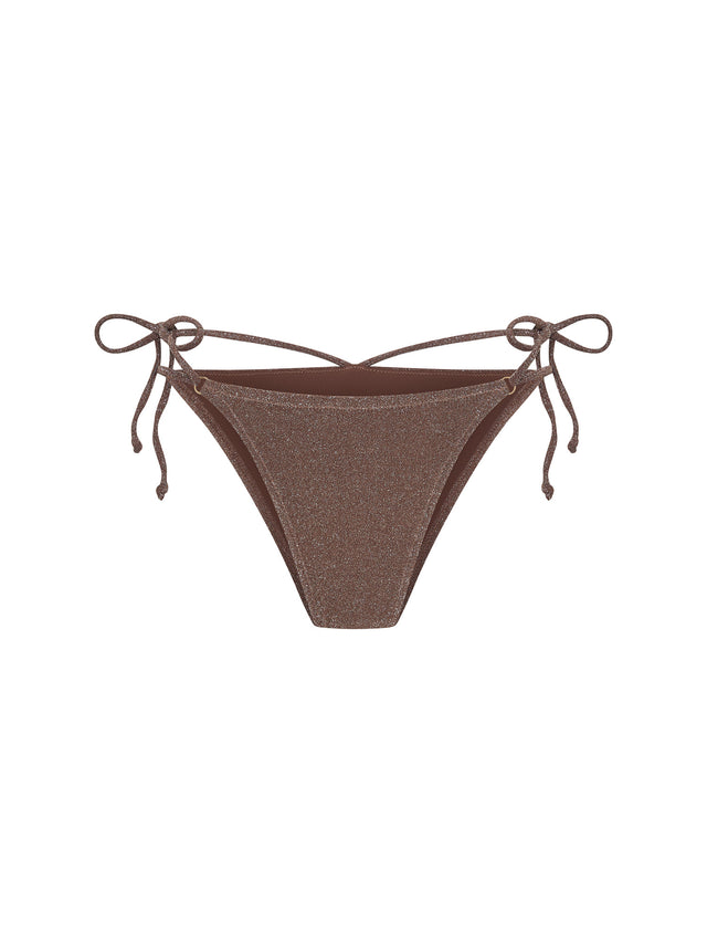 Swimwear Shimmer Hi-Leg String Bottom Super Espresso