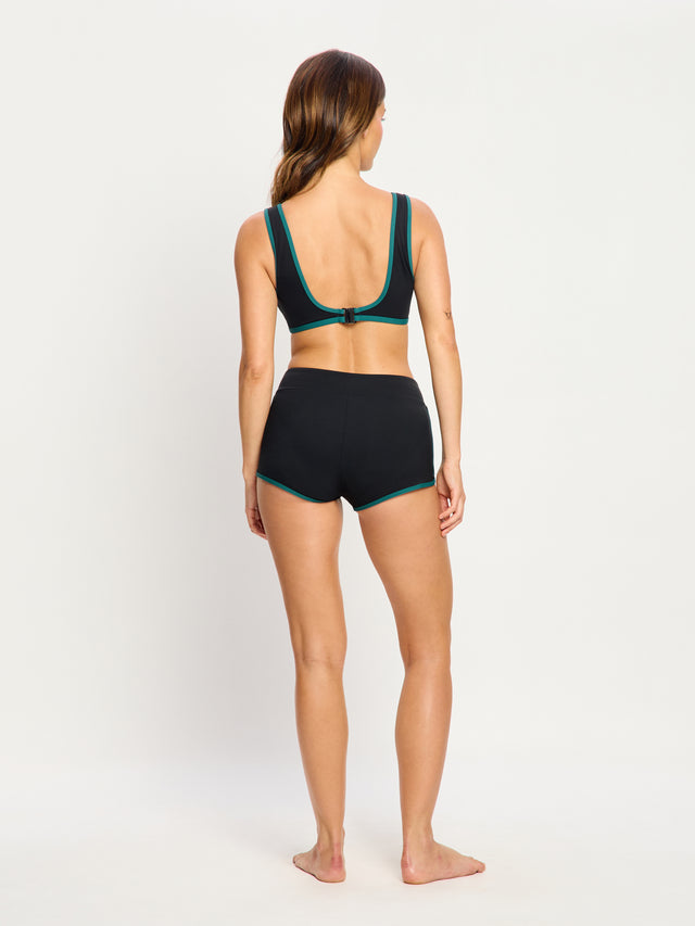 Puma X Modibodi Swimwear Scoop Bikini Top Black Orchid