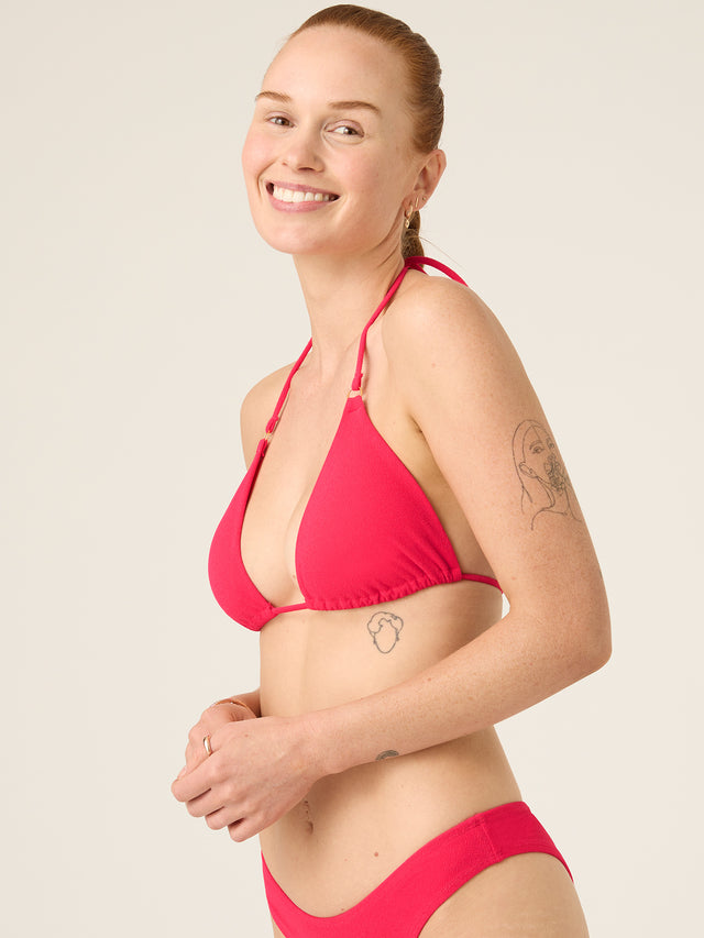 Swimwear Soft Stretch Triangle Top Glow Pink